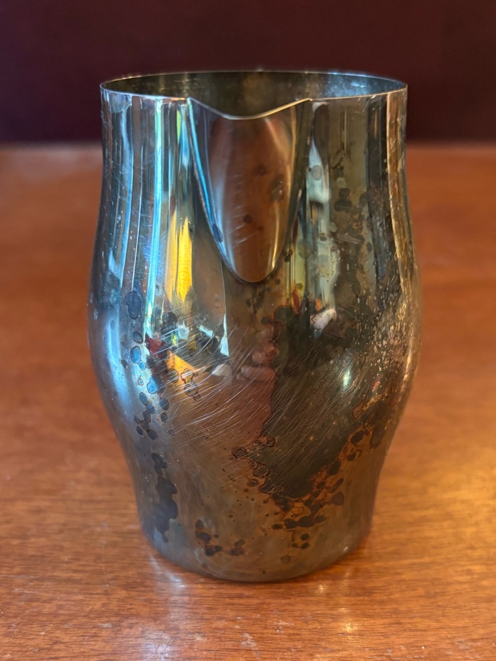 Oneida Silver Plated Creamer w Natural Patina